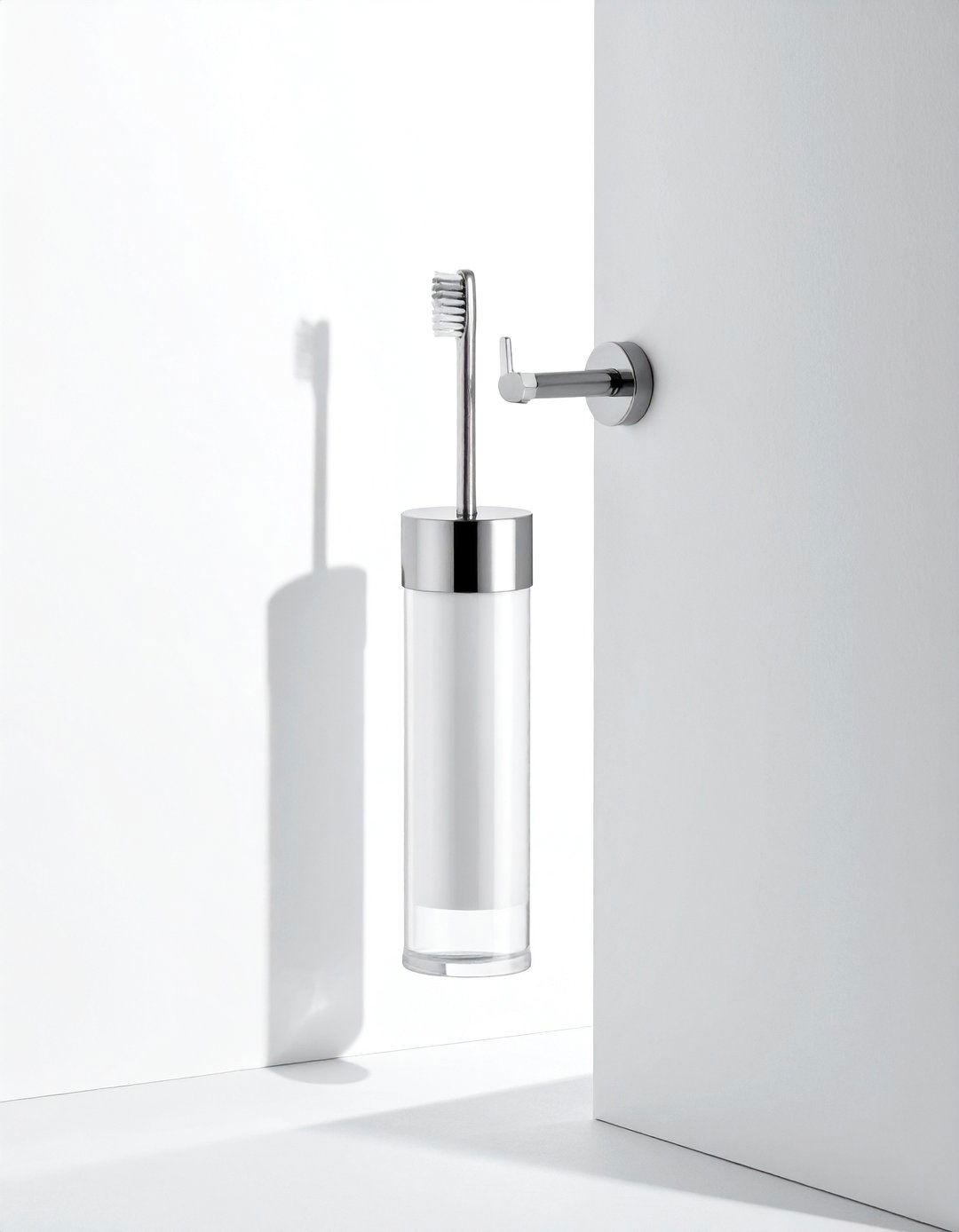 Floating toilet brush holder - 30 toilet brush holder ideas