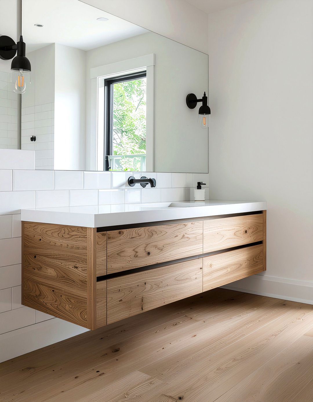 Floating vanity - 30 bathroom maximization ideas