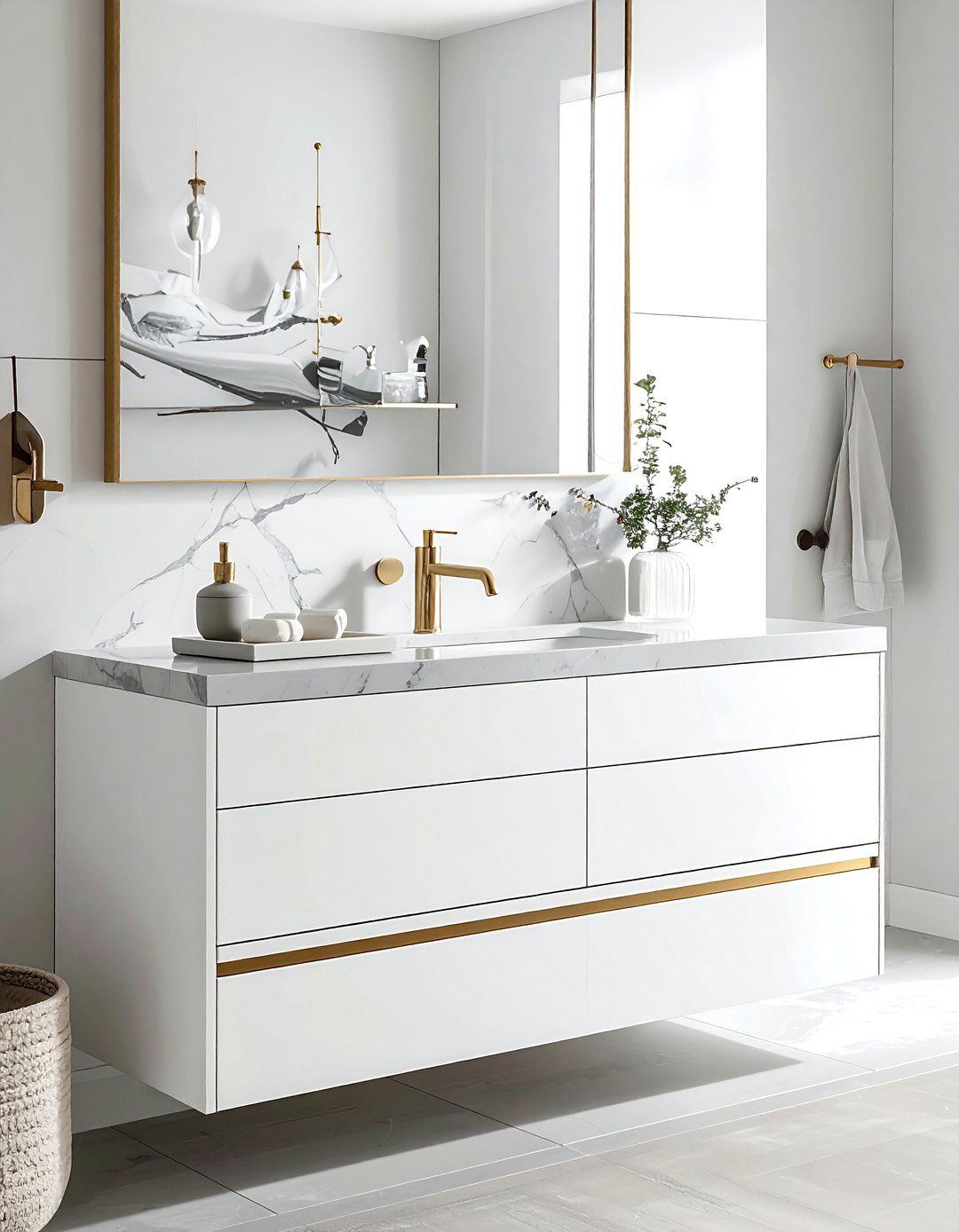 Floating vanity - 30 bathroom space-saving ideas