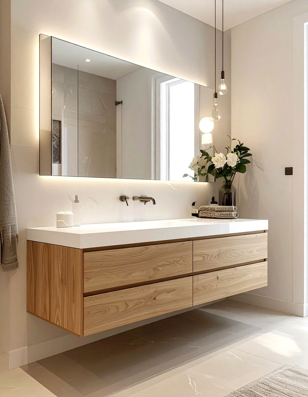 Floating vanity - 30 zen bathroom ideas