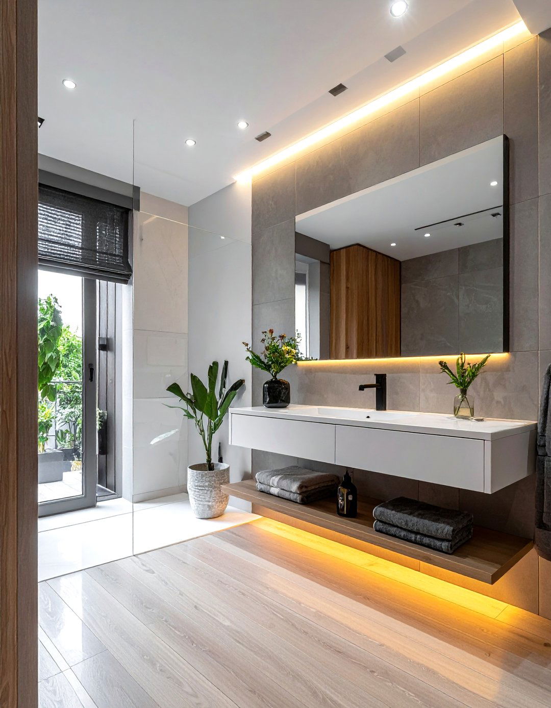 Floating vanity bathroom - 30 bright bathroom ideas