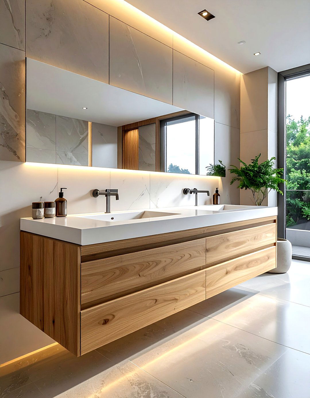 Floating vanity cabinet - 30 parade of homes bathroom ideas