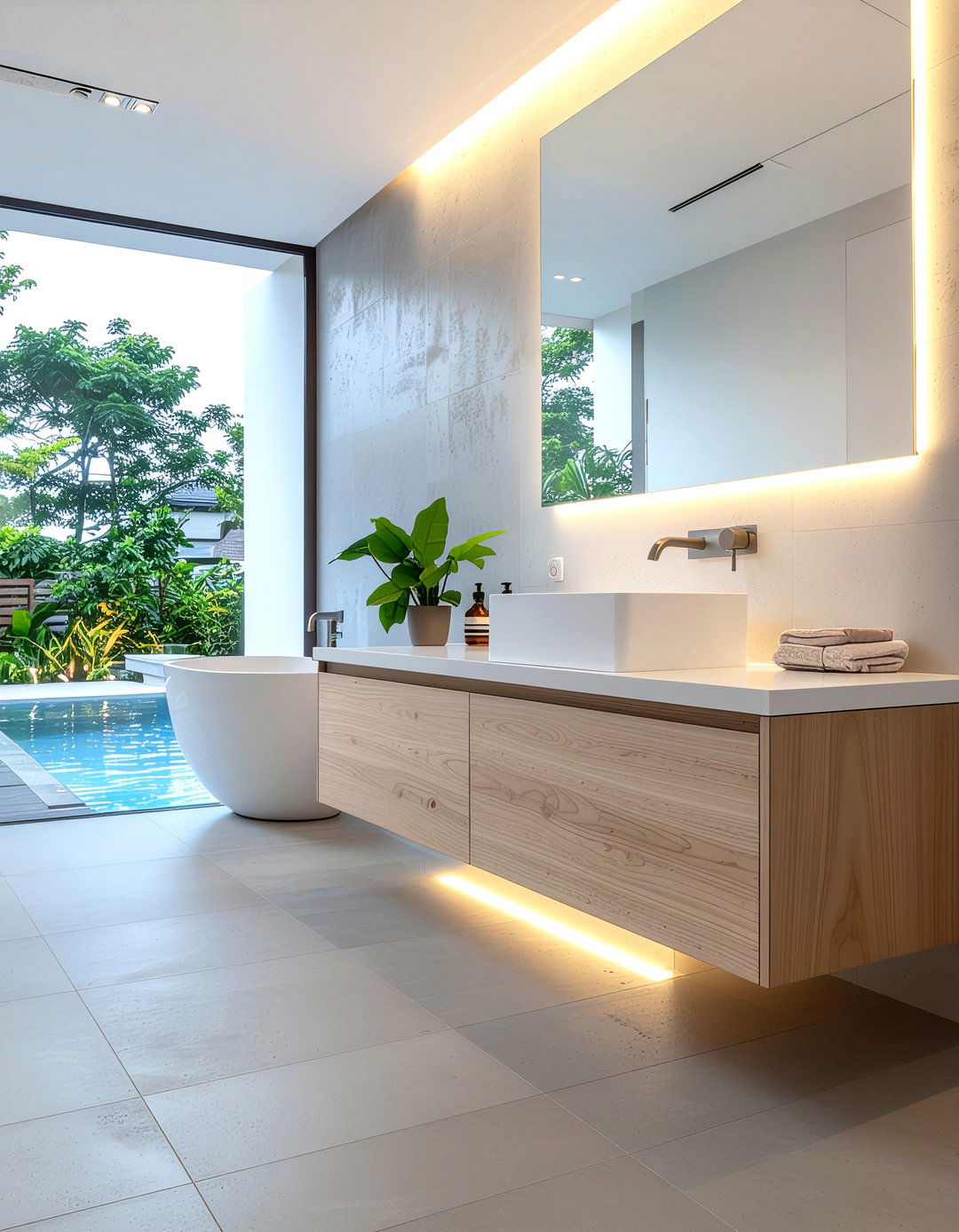 Floating vanity floor heating - 30 bathroom heated floor ideas