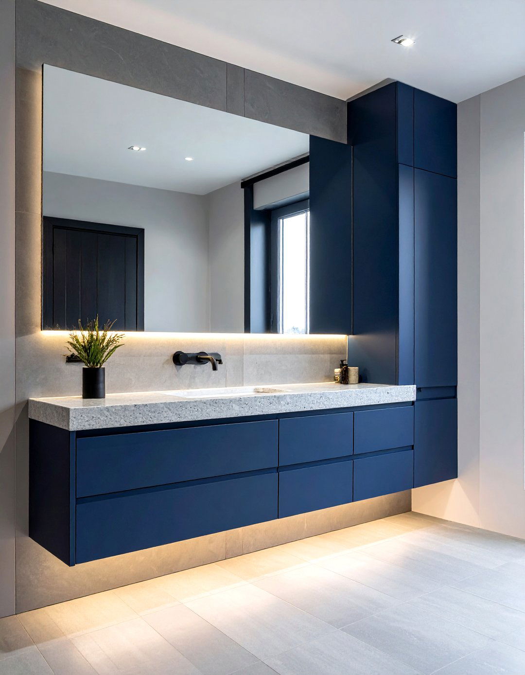 Floating vanity setup - 30 bathroom reconfiguration ideas