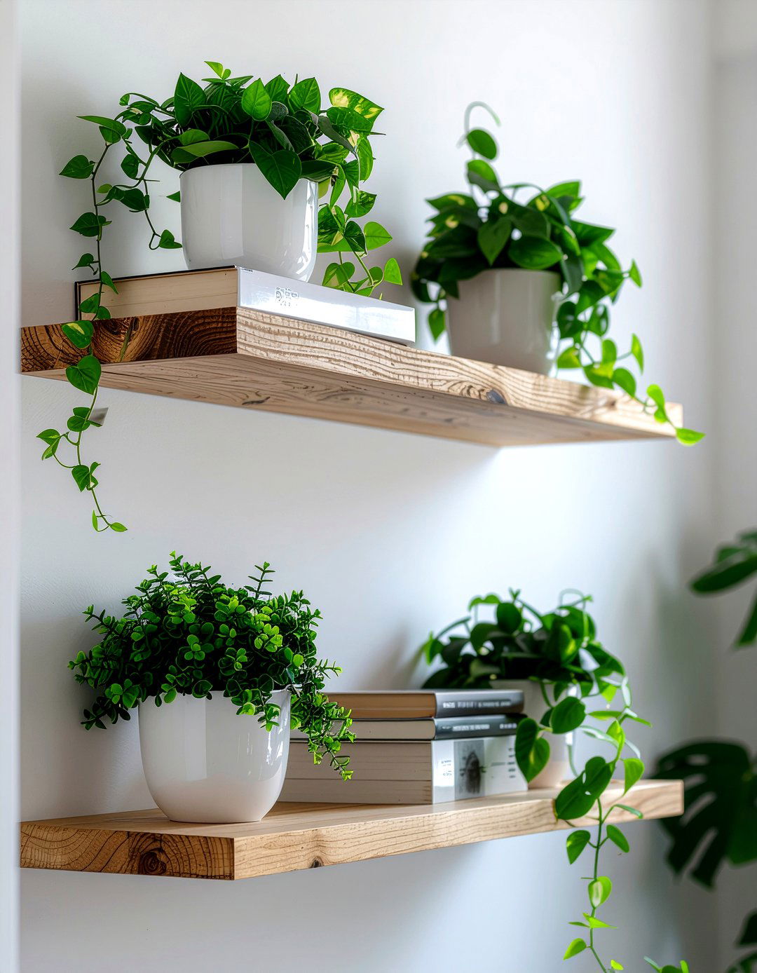 Floating wall shelves - 30 dining room wall decor ideas