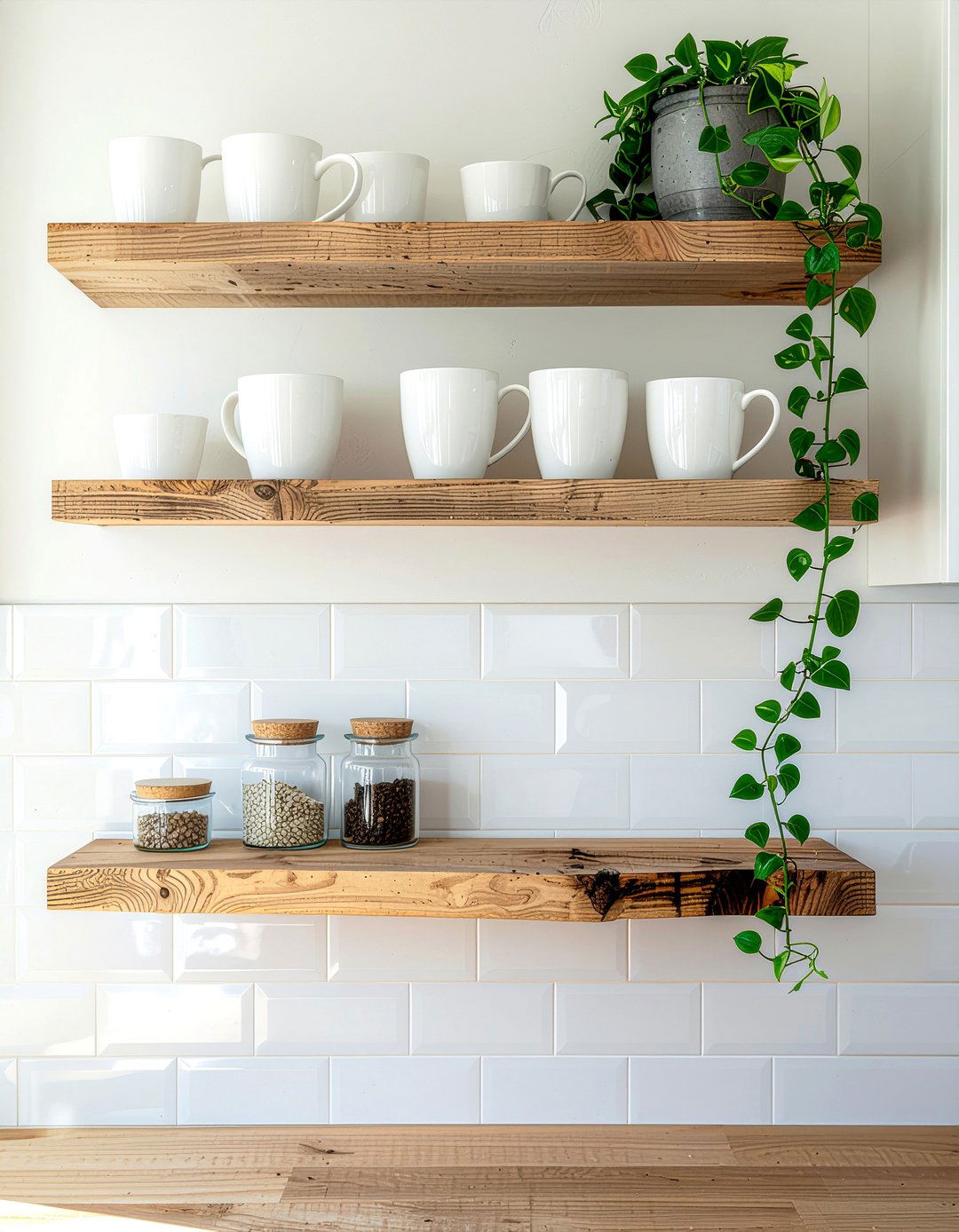 Floating wall shelves - 30 first apartment decor ideas