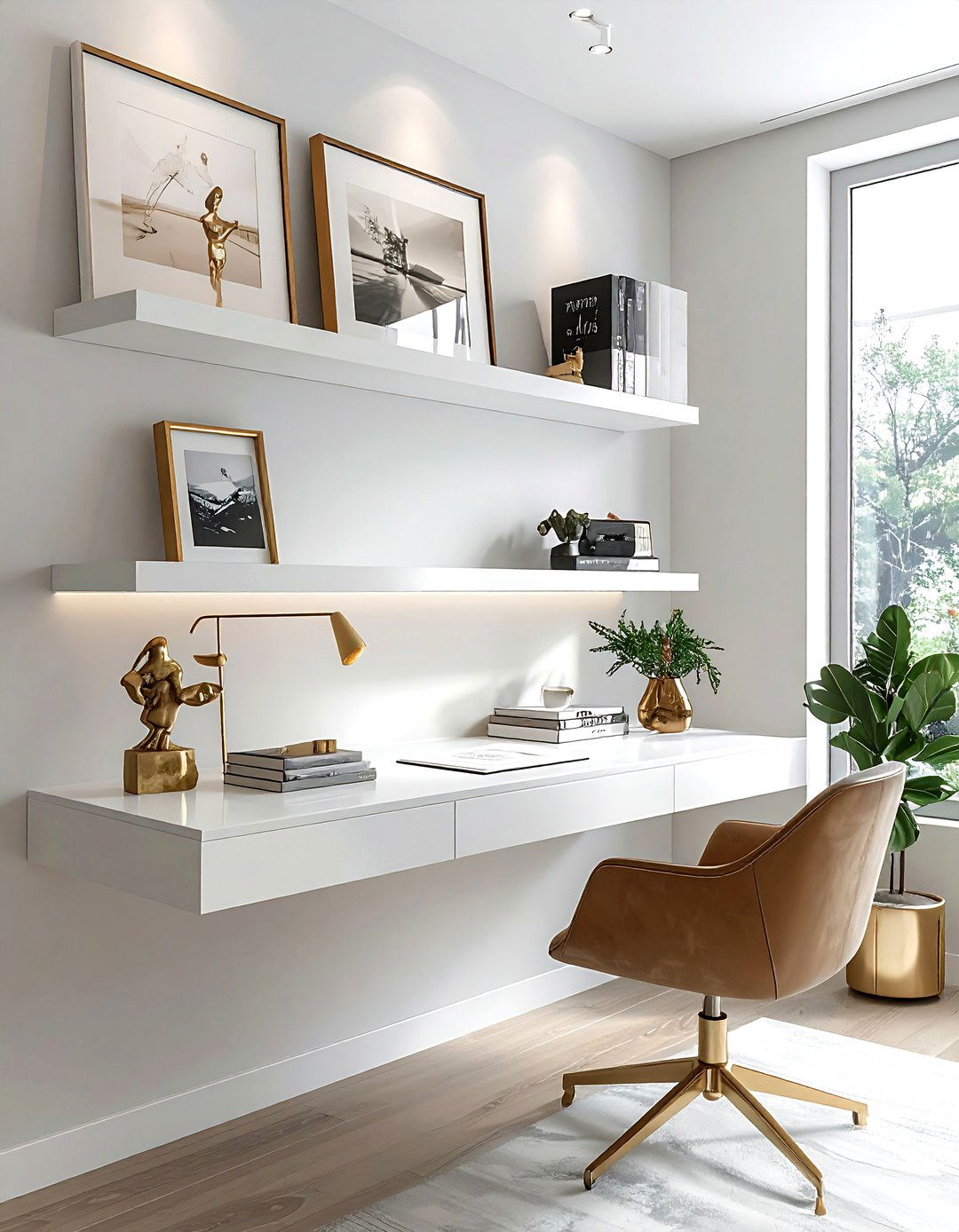 Floating wall shelves - 30 memory display ideas