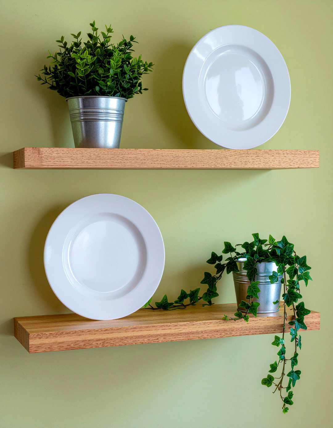 Floating wall shelves for dining room - 30 easy dining room makeover ideas