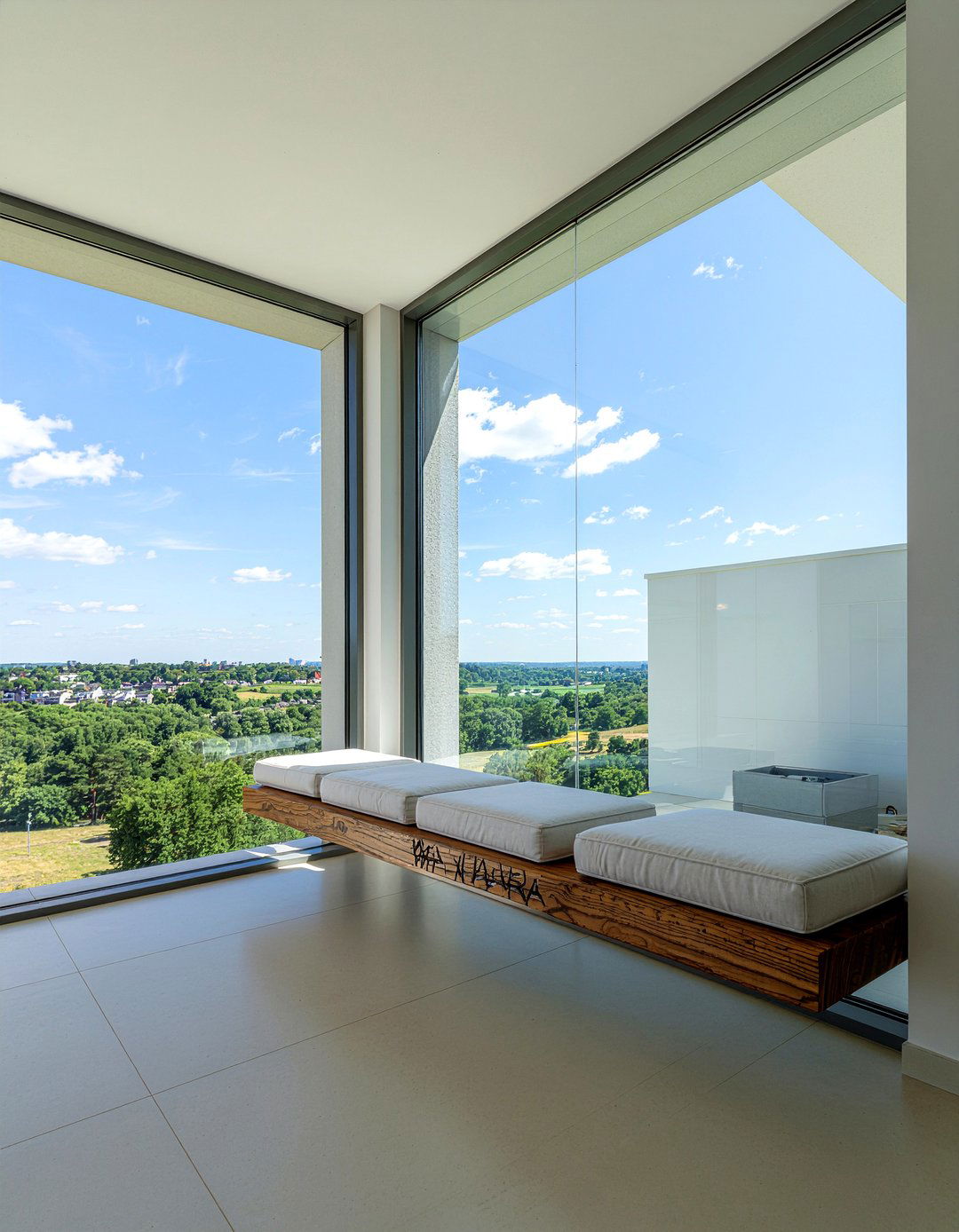 Floating window seat - 30 living room window bench ideas