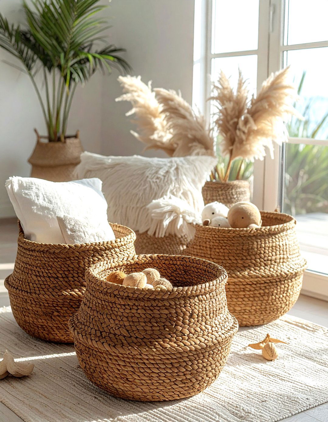 Floor Baskets - 30 playroom organization ideas