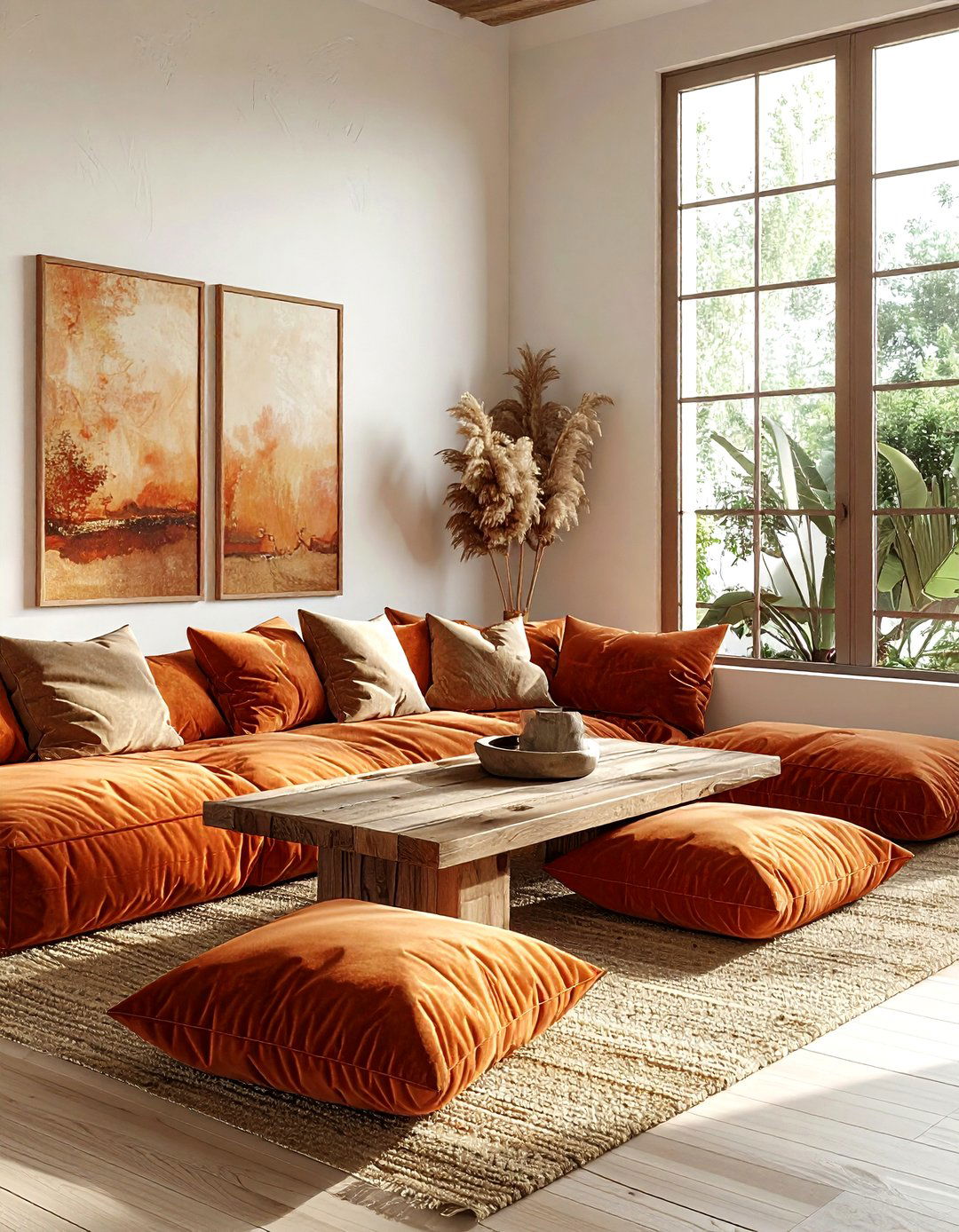 Floor Cushion - 30 relaxing decor ideas