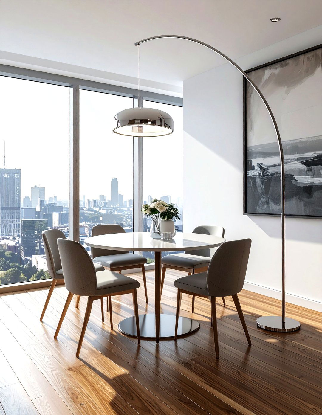 Floor Lamp - 30 dining room ambient lighting ideas