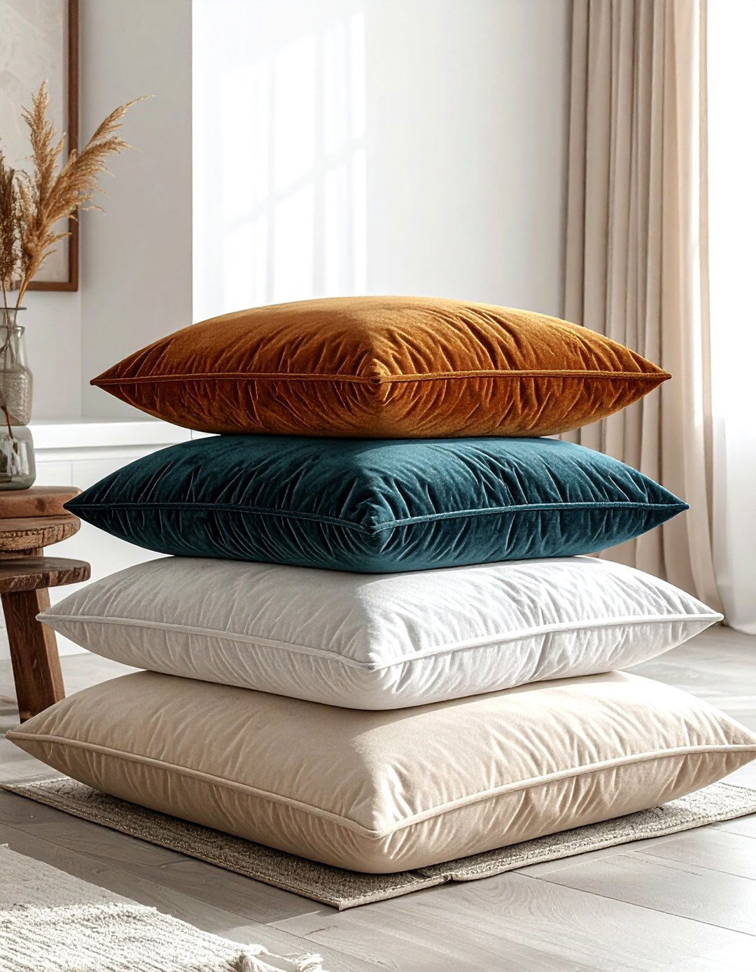 Floor Pillow Layout - 30 pillow arrangement ideas