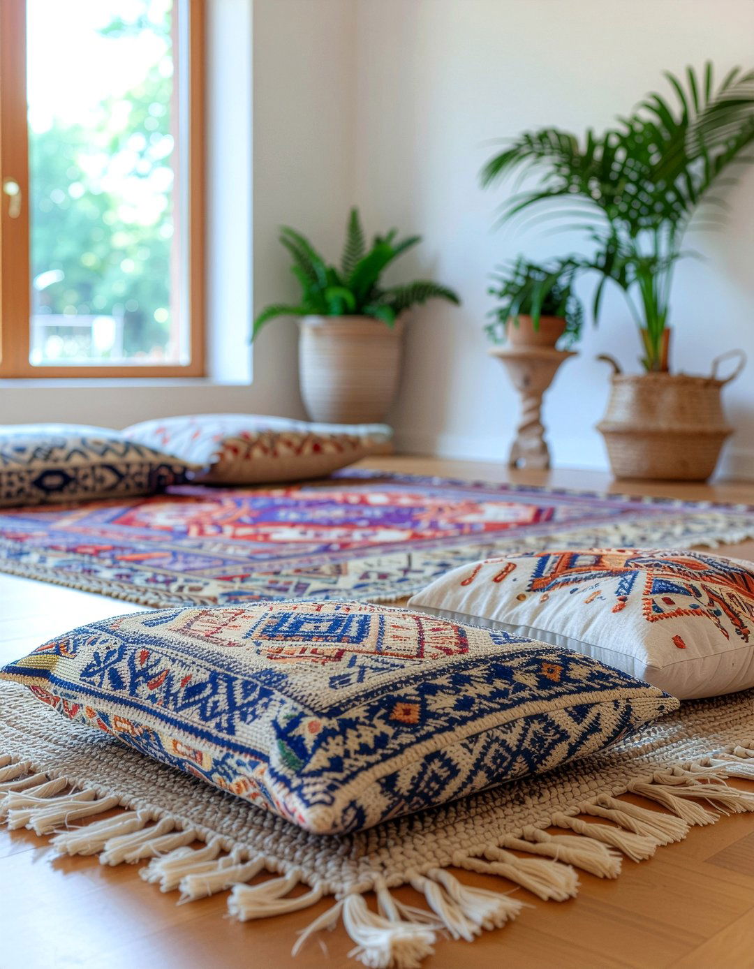 Floor Pillow Seating - 30 cheap living room furniture ideas