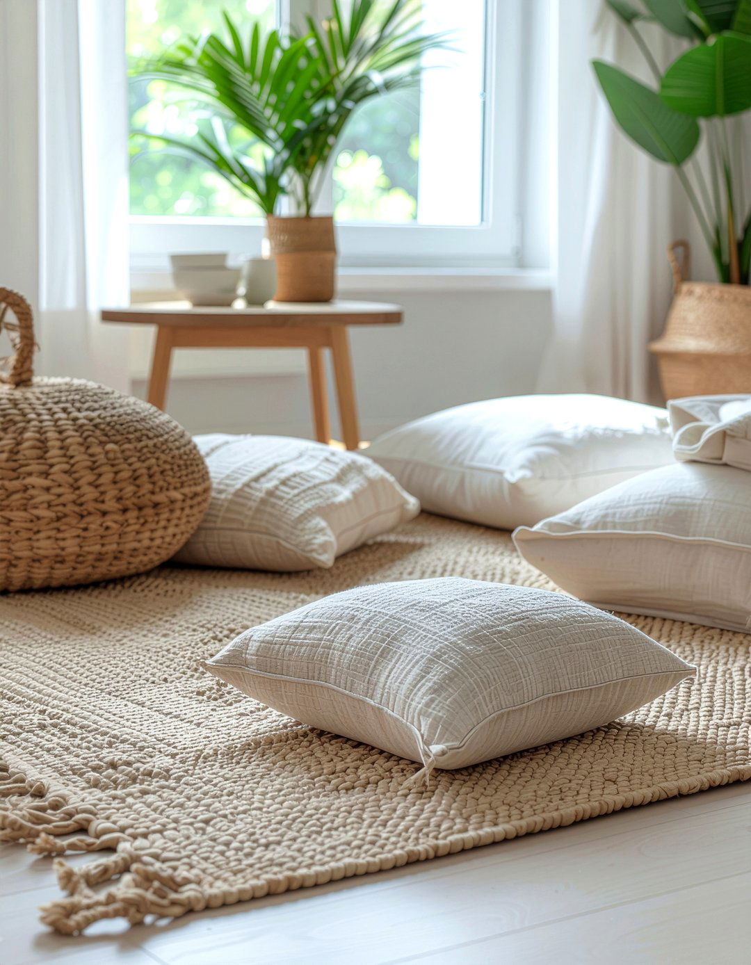 Floor Pillows - 30 living room floor seating ideas