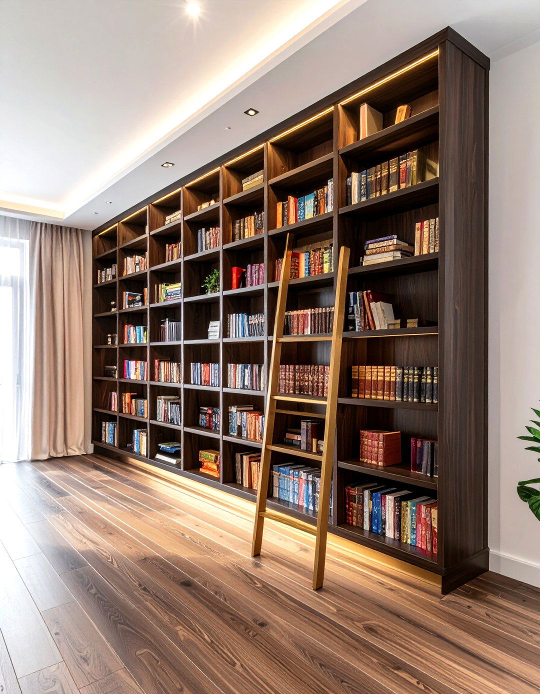 Floor To Ceiling Bookshelf - 30 living room cabinet ideas