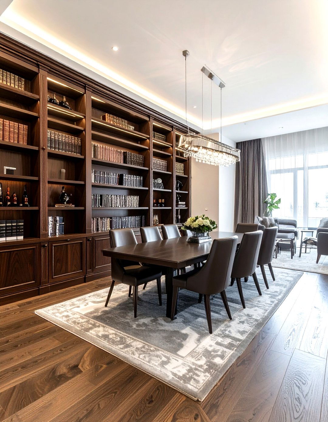 Floor To Ceiling Bookshelf - 30 dining room storage hacks