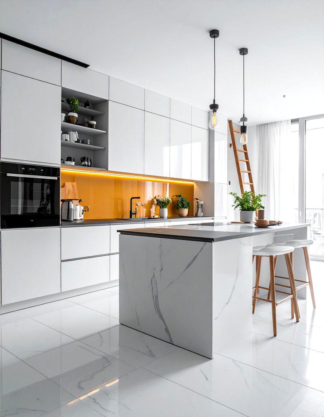 Floor To Ceiling Cabinets - 30 small kitchen layout ideas