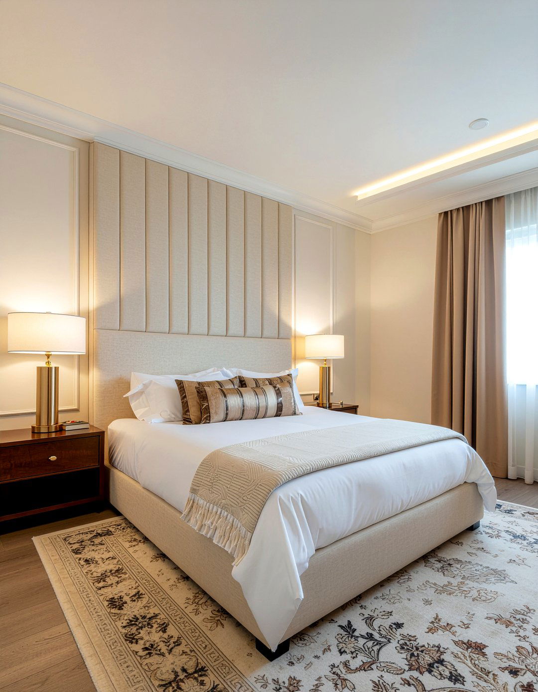 Floor To Ceiling Channel Headboard - 30 bedroom channel tufted headboards