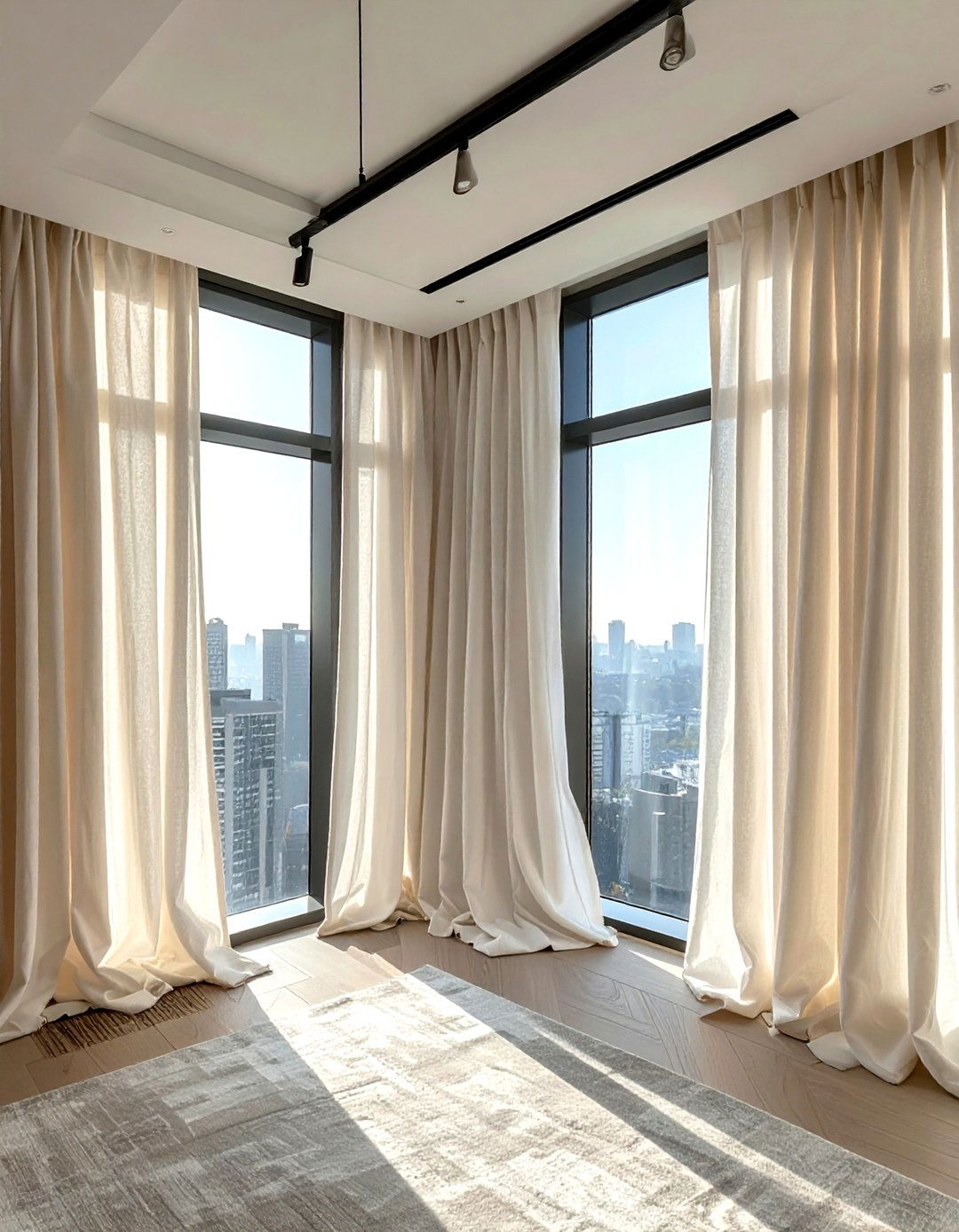 Floor To Ceiling Curtains - 30 apartment decor ideas