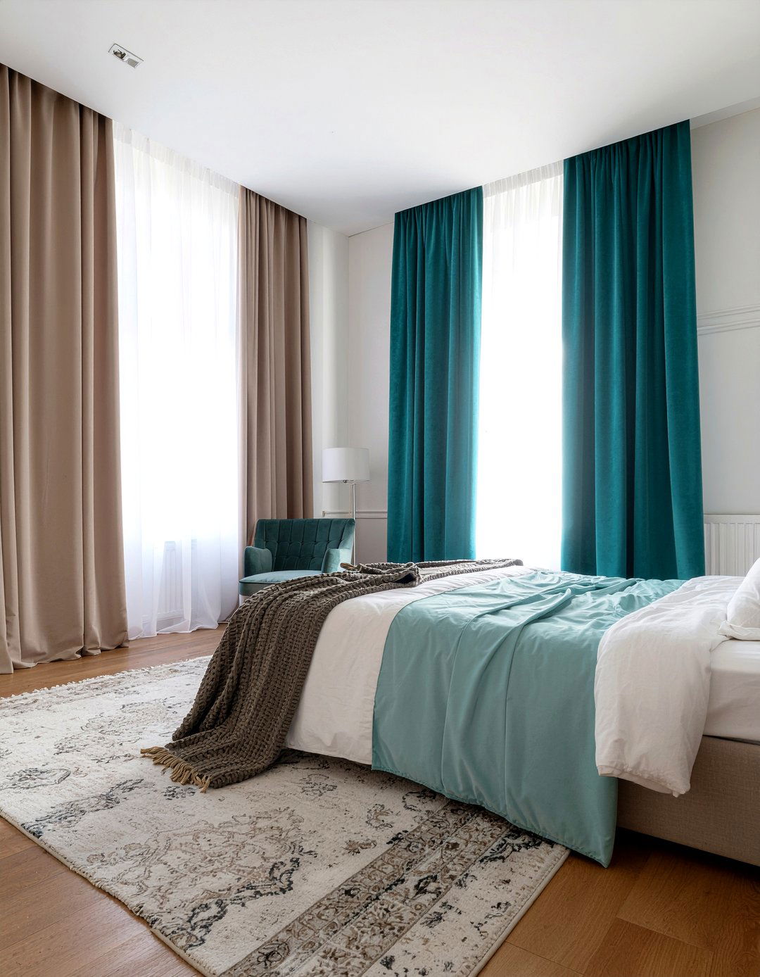 Floor To Ceiling Curtains - 30 creative bedroom ideas