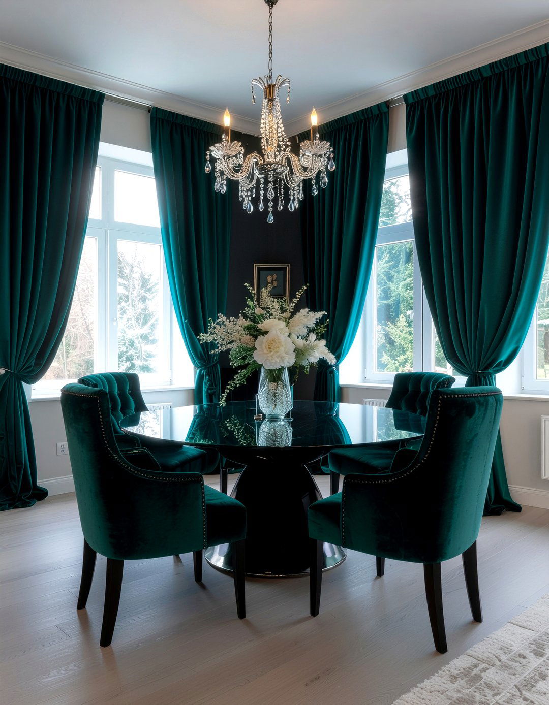 Floor To Ceiling Curtains - 30 dining room makeover ideas