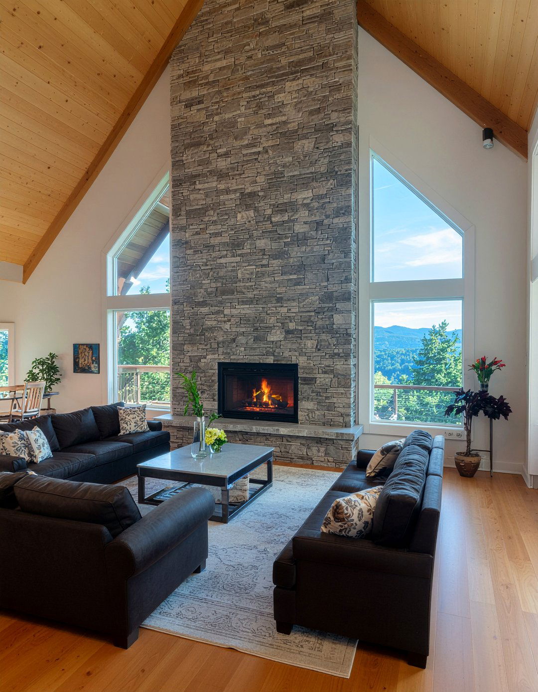 Floor To Ceiling Fireplace - 30 living room architectural details