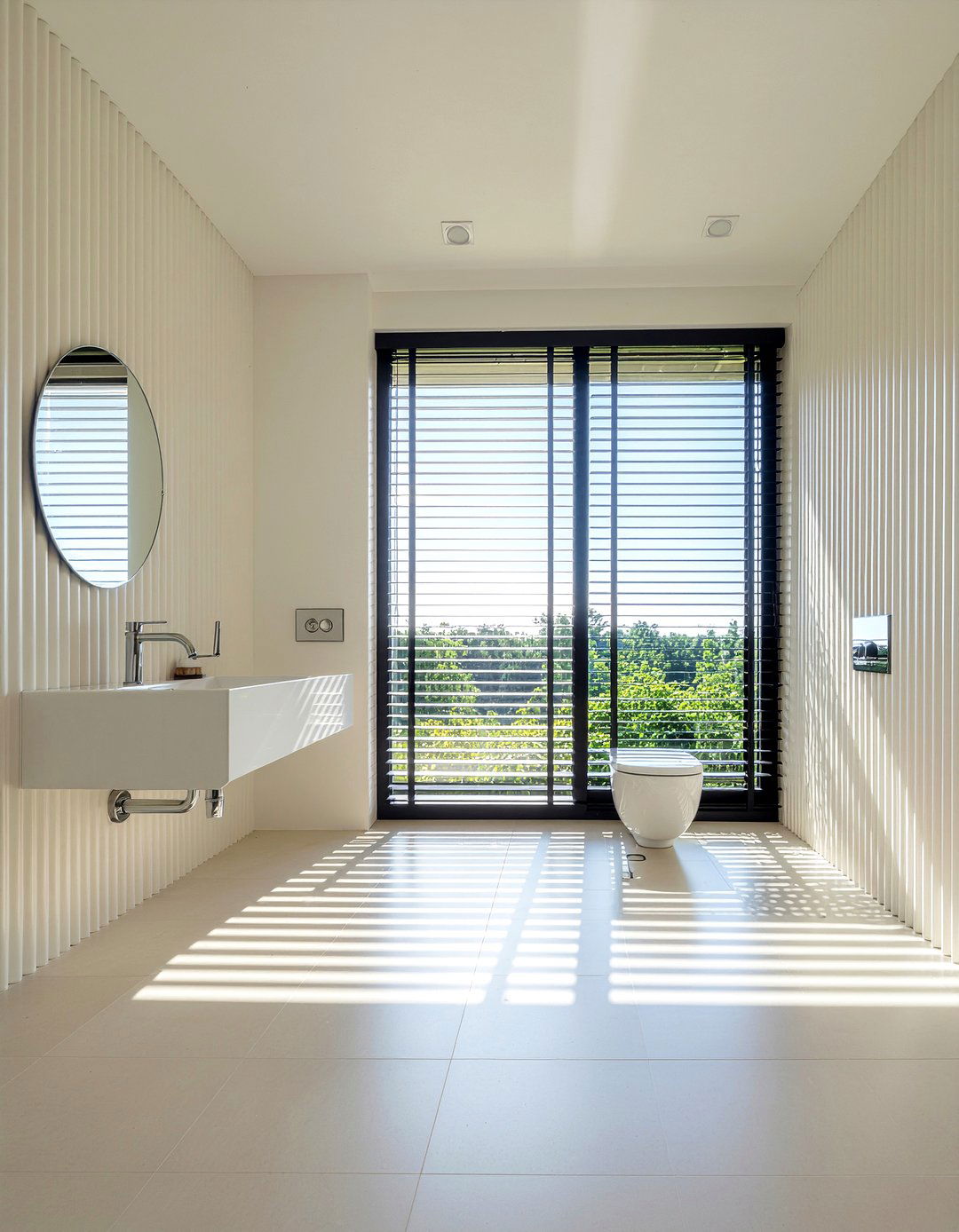 Floor To Ceiling Fluted Tile - 30 fluted tile bathroom ideas