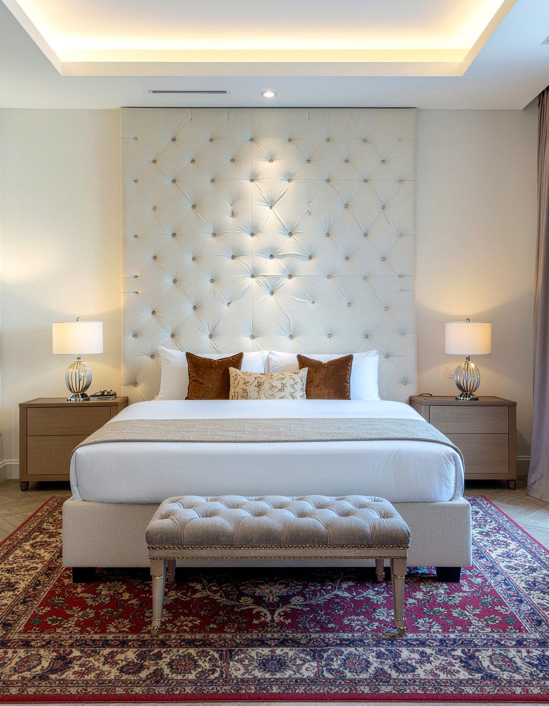 Floor To Ceiling Tufted Headboard - 30 bedroom tufted headboards