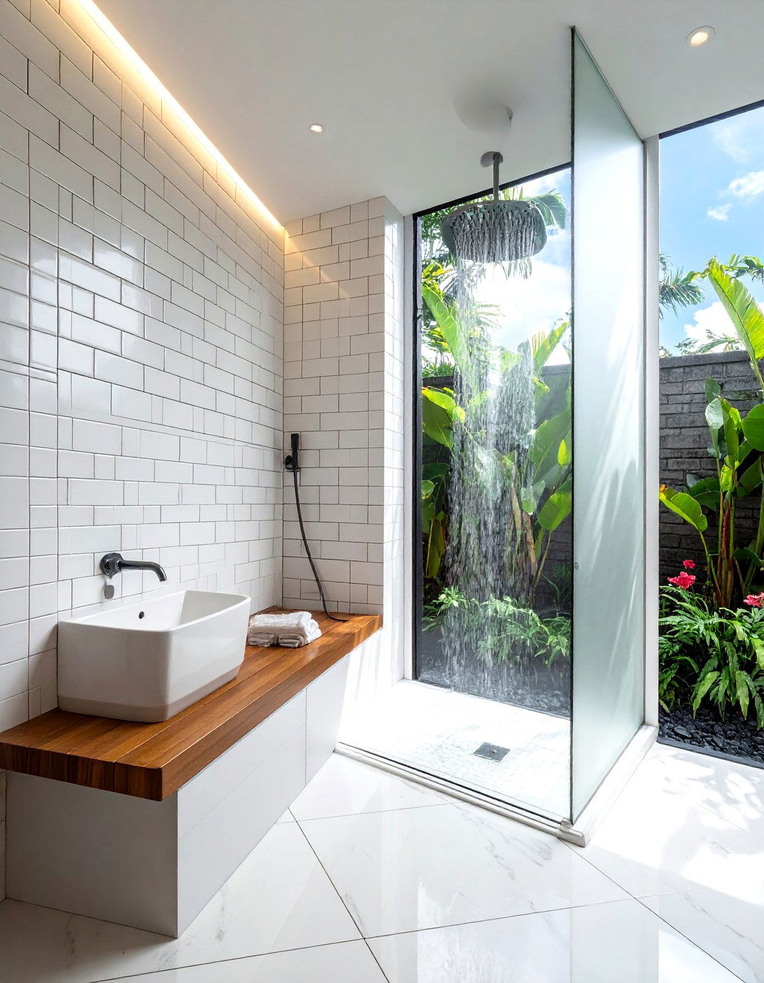 Floor To Ceiling White Subway Tile - 30 white subway tile bathroom ideas