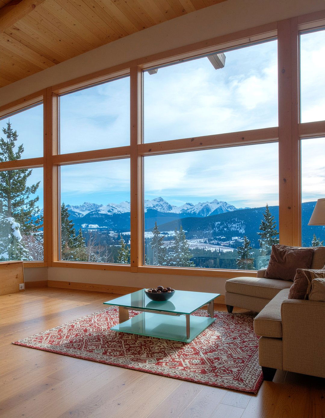 Floor To Ceiling Window - 30 lodge living room ideas