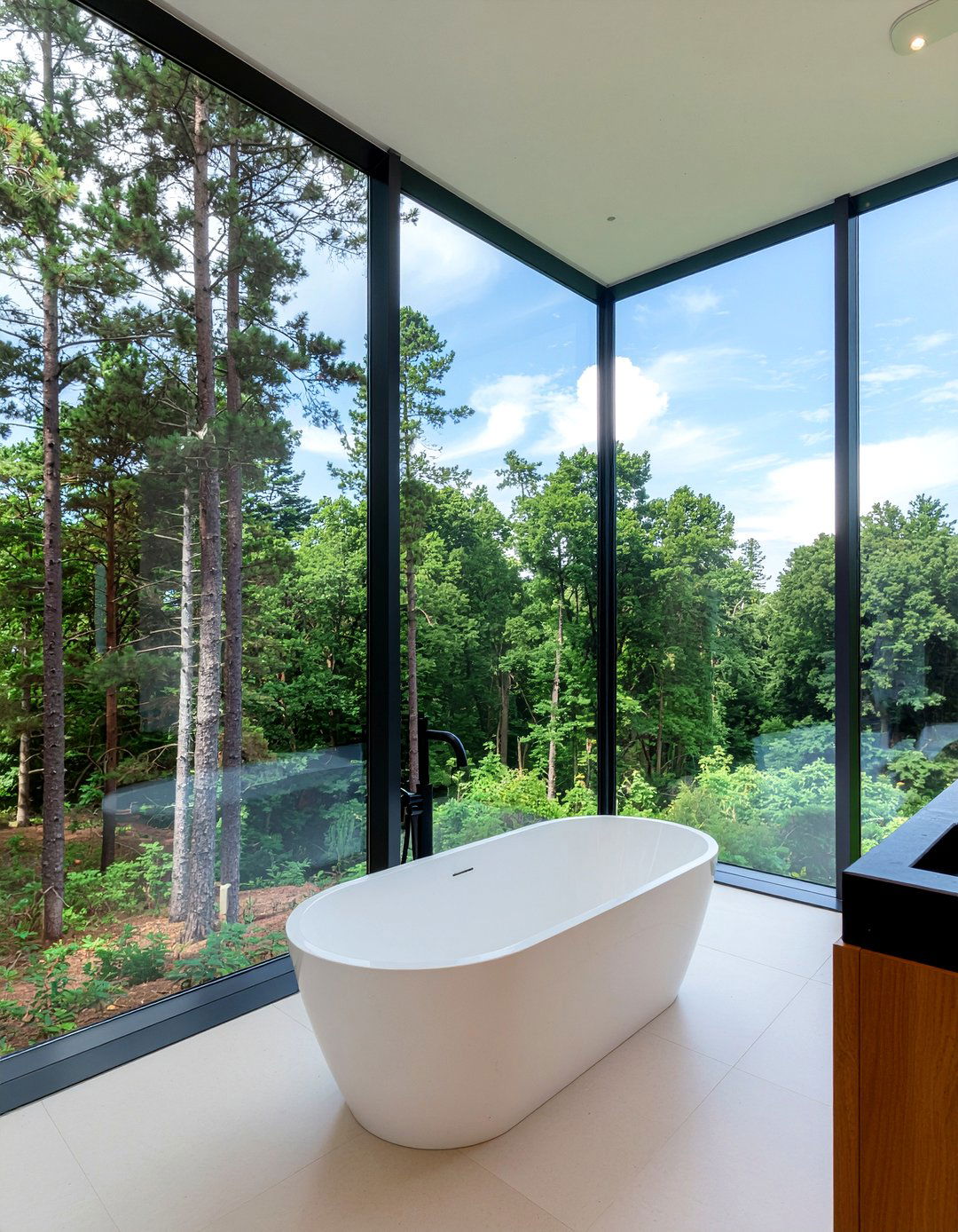 Floor To Ceiling Window - 30 luxury master bathroom ideas