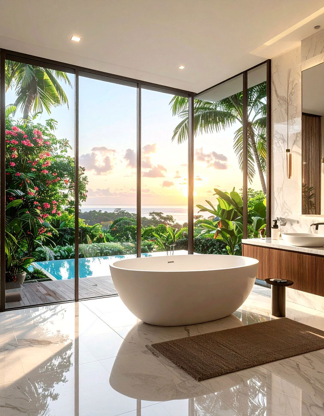 Floor To Ceiling Window - 30 bathroom wow factor ideas