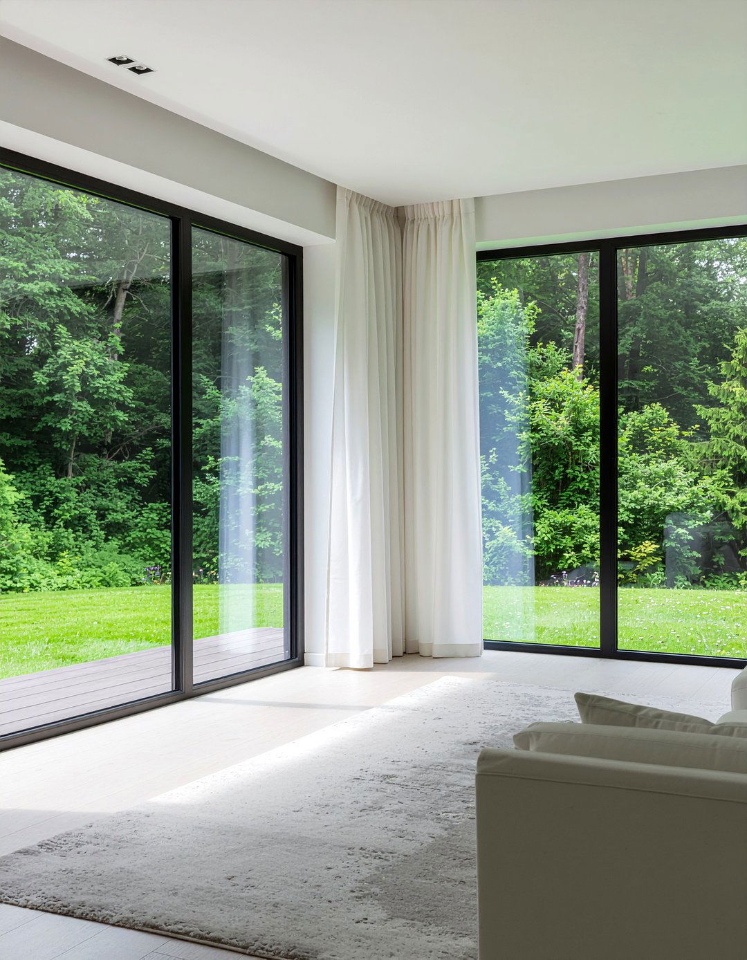 Floor To Ceiling Windows - 30 living room focal point ideas