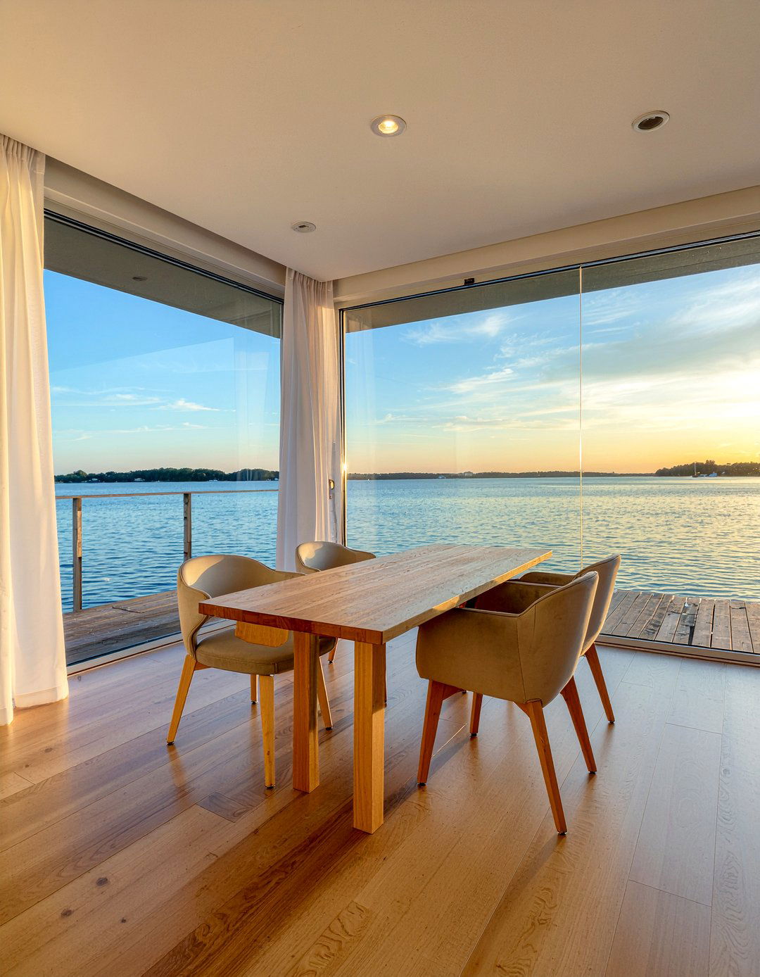 Floor To Ceiling Windows Dining Room - 30 lakeside dining room ideas