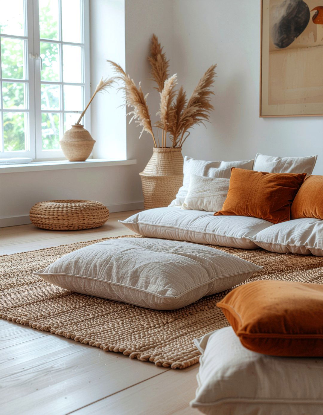 Floor cushions living room - 30 relaxation living room ideas