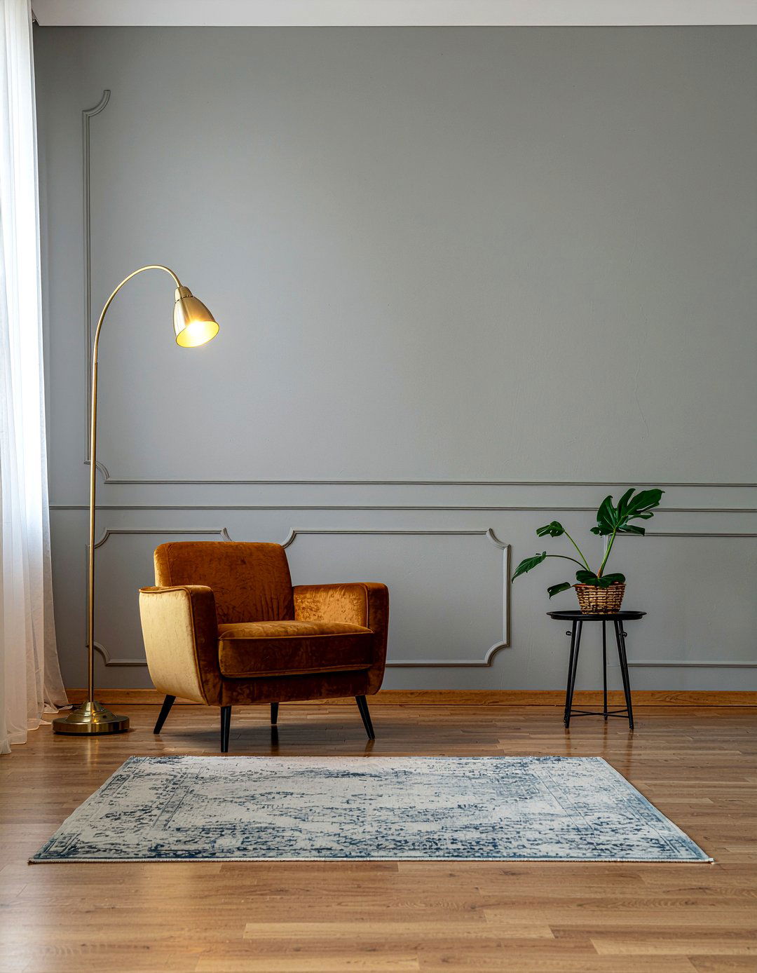 Floor lamp - 30 rental apartment living room ideas