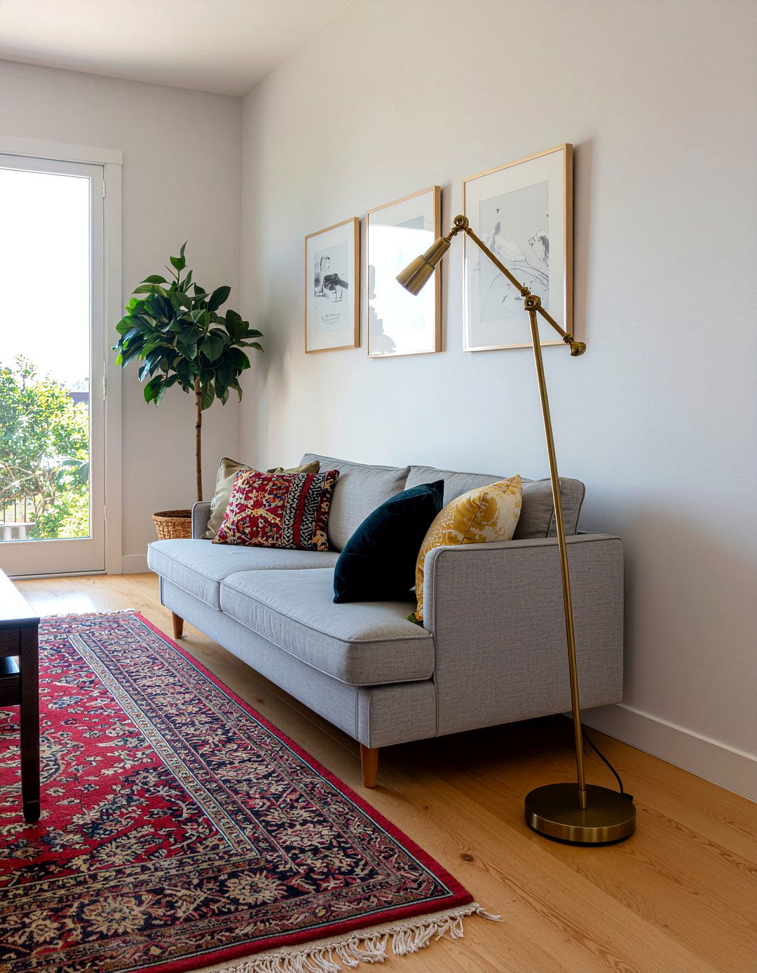 Floor lamp near wall art - 30 living room floor lamp placement