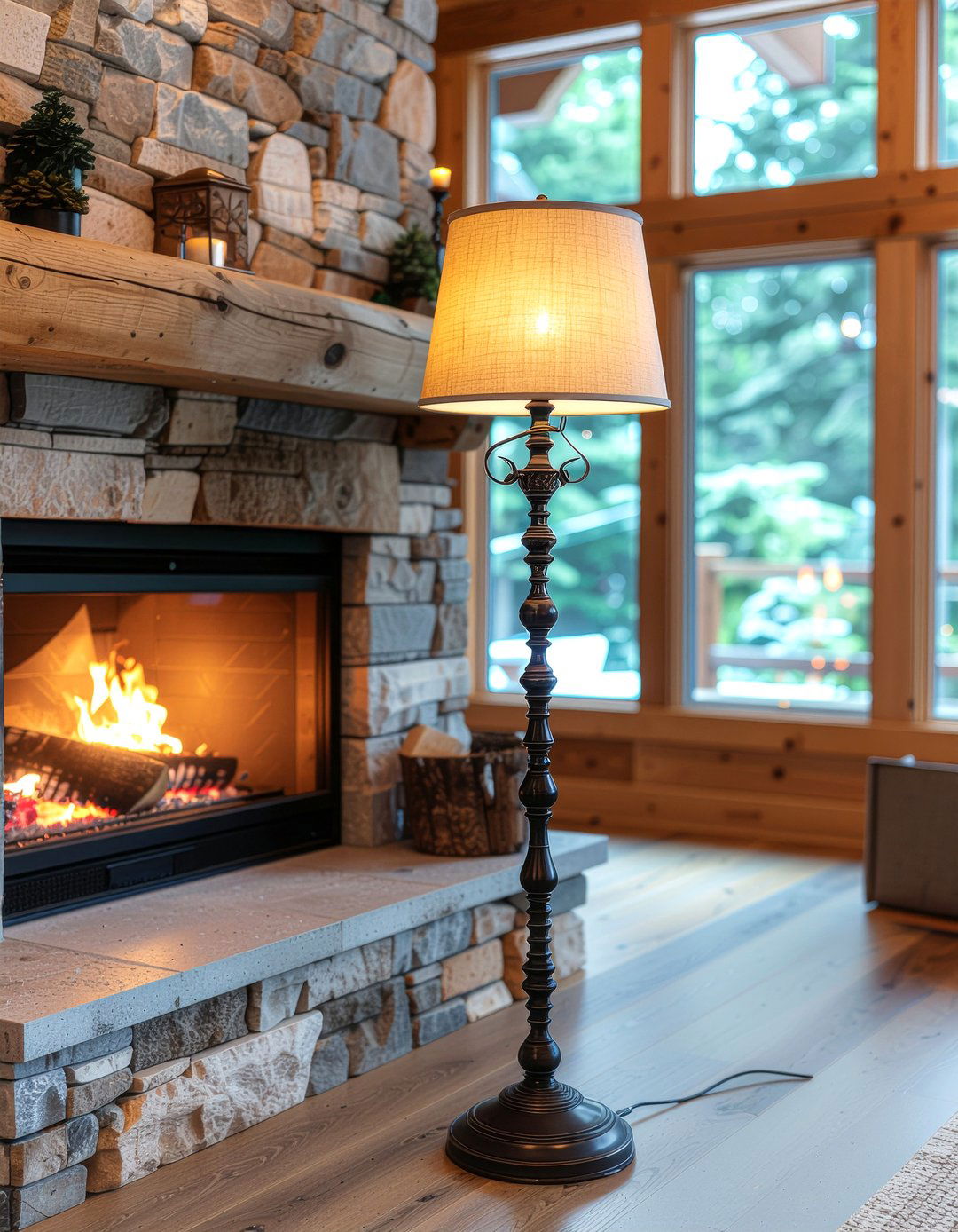 Floor lamp next to fireplace - 30 living room floor lamp placement