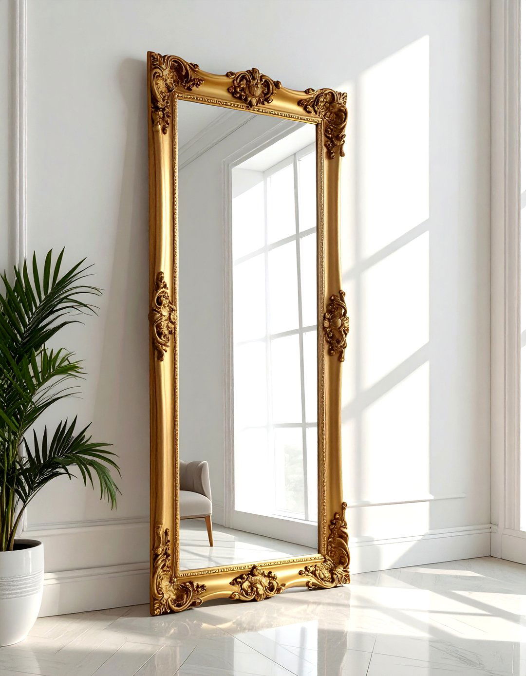 Floor mirror - 30 glam home decor ideas