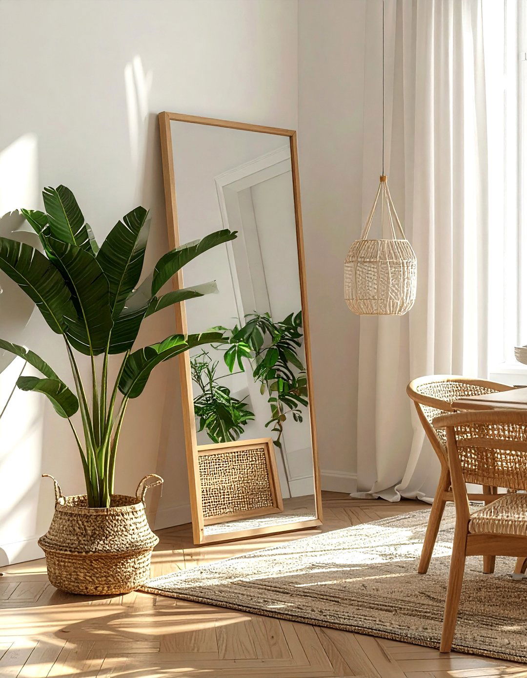 Floor mirror in corner - 30 floor mirror dining room ideas