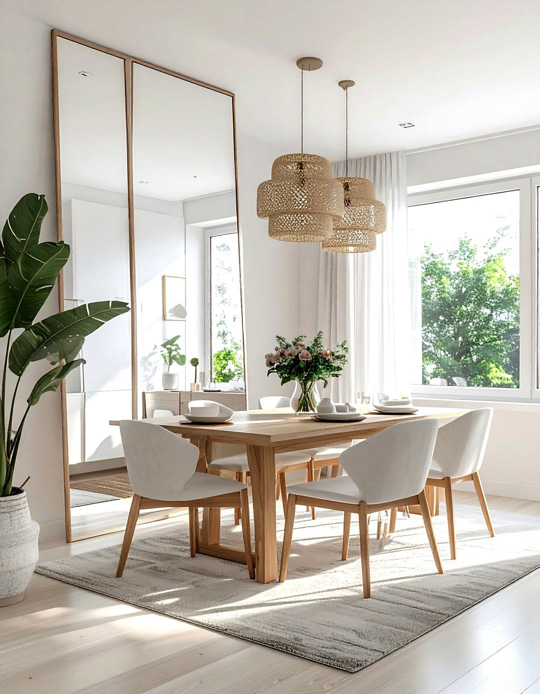 Floor mirror in small dining room - 30 floor mirror dining room ideas