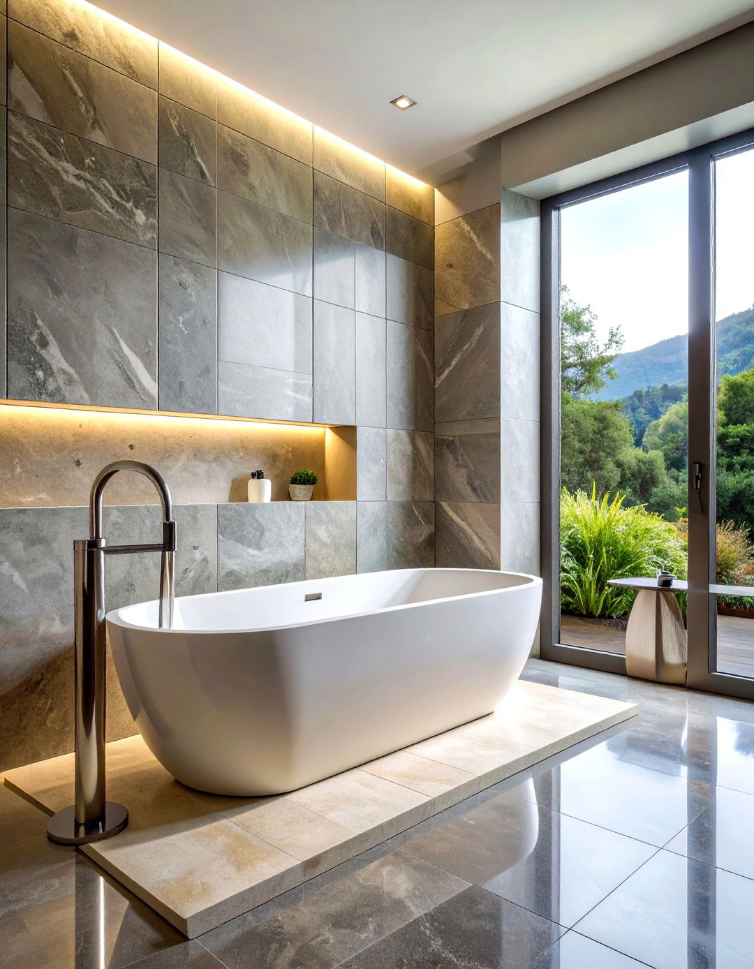 Floor mount tub filler - 30 bathtub faucet ideas