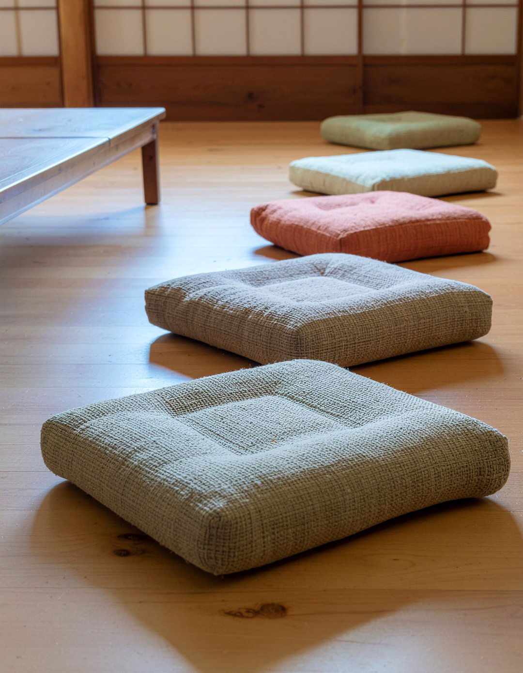 Floor seating cushions - 30 Korean living room ideas