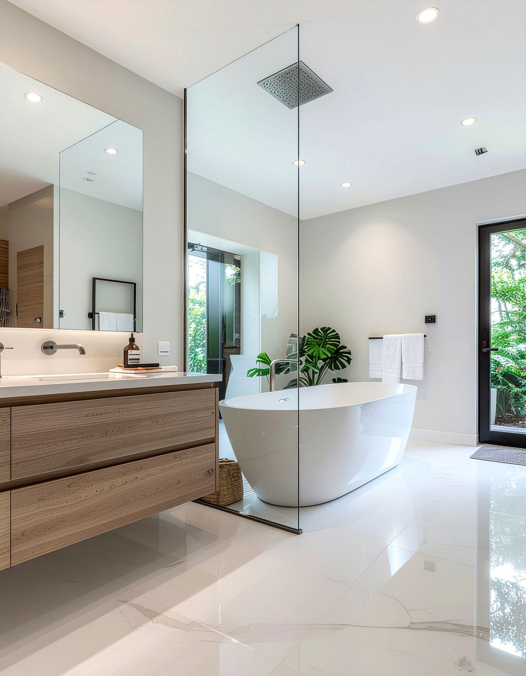 Floor to ceiling bathroom mirror - 30 bathroom mirror statement ideas