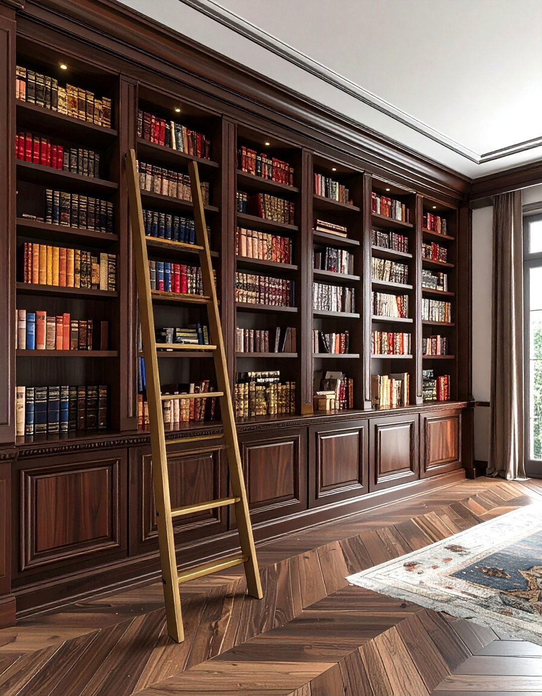 Floor to ceiling bookcases - 30 living room built-in ideas