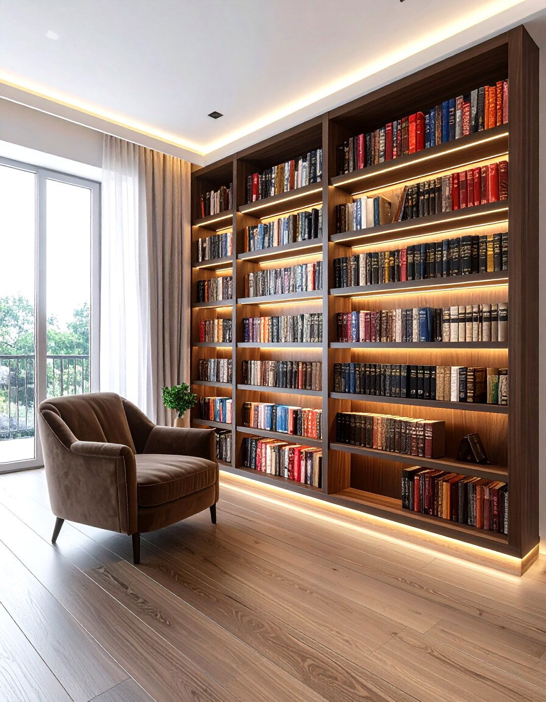 Floor to ceiling bookshelf - 30 living room built-in cabinets