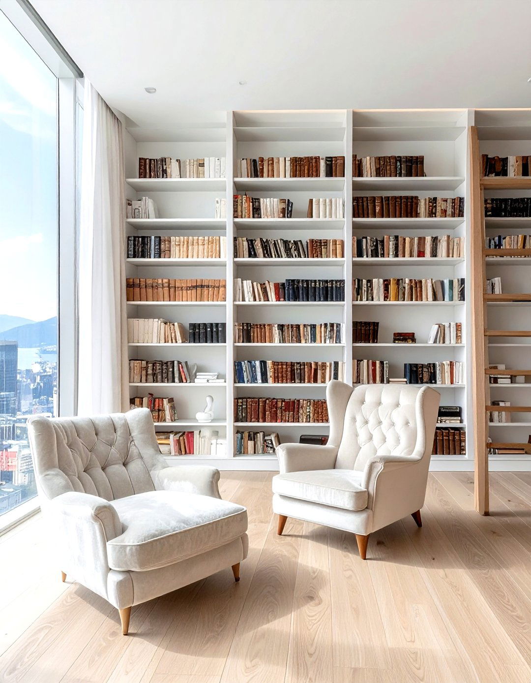 Floor to ceiling bookshelf - 30 book decor ideas