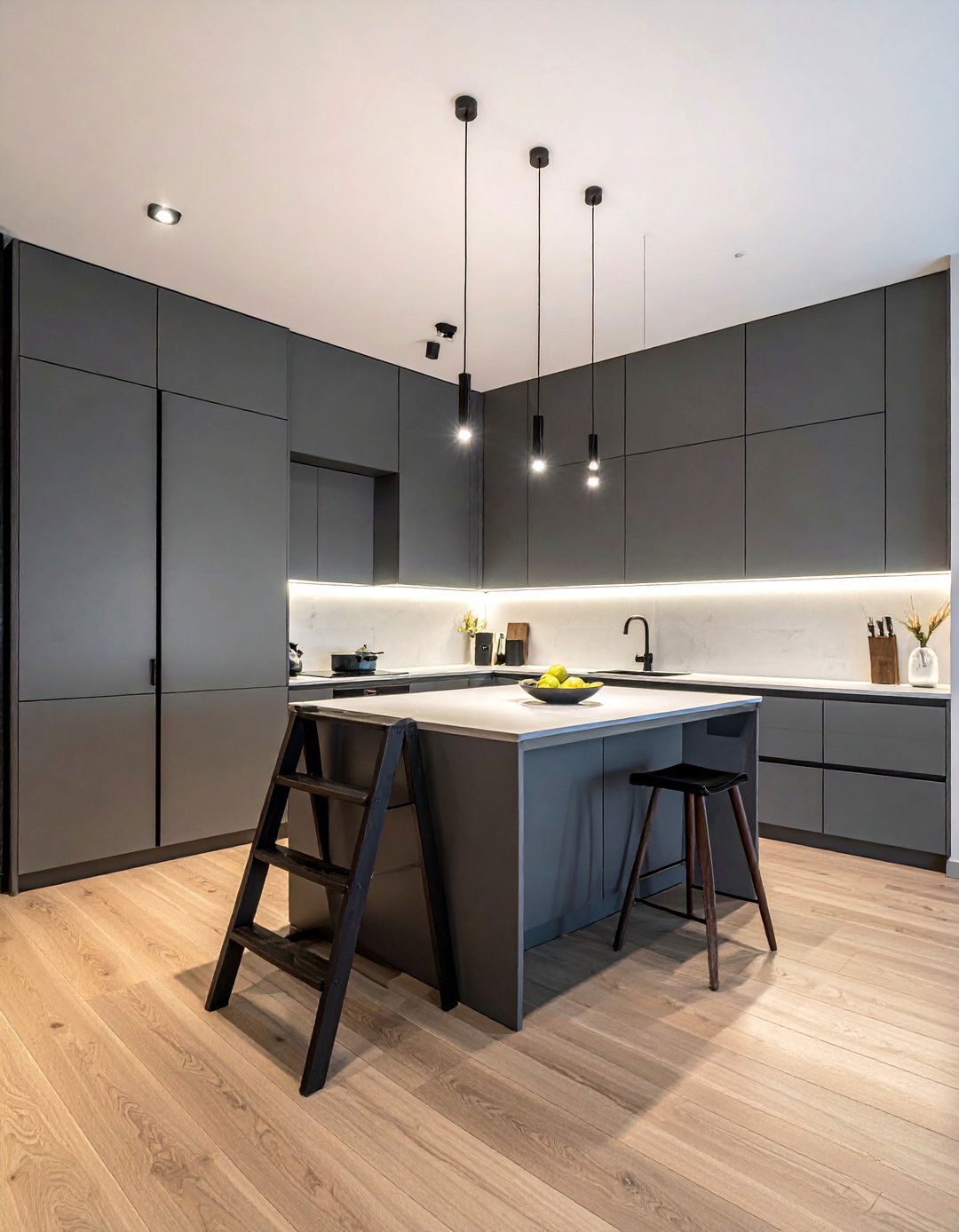 Floor to ceiling cabinets - 30 townhouse kitchen ideas