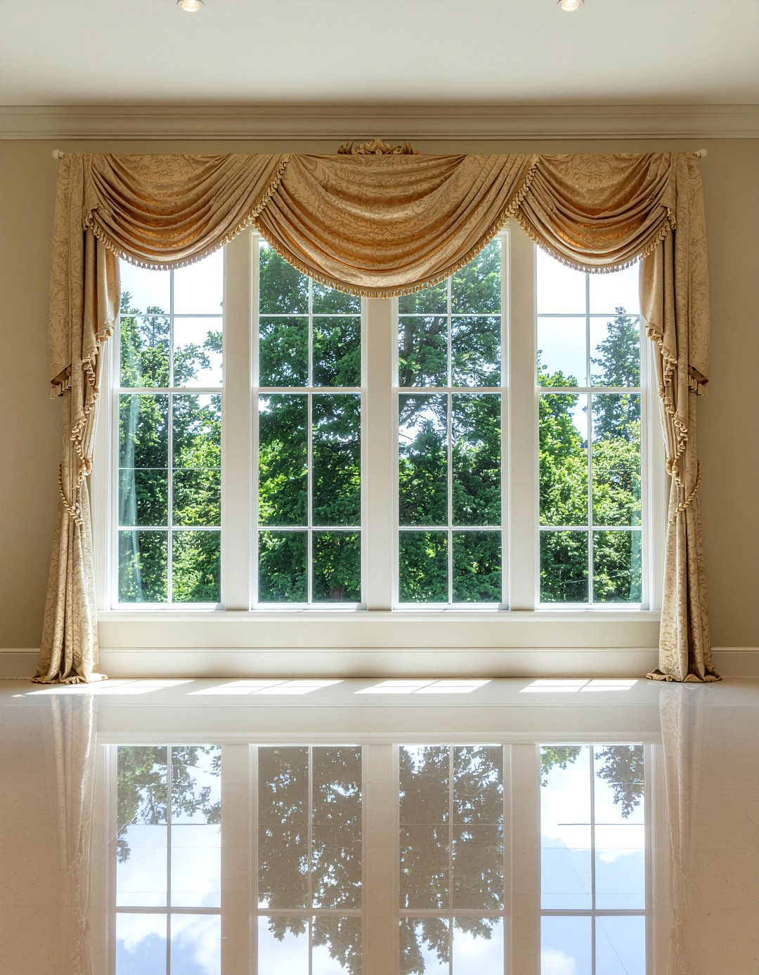 Floor to ceiling curtains - 30 Georgian living room ideas
